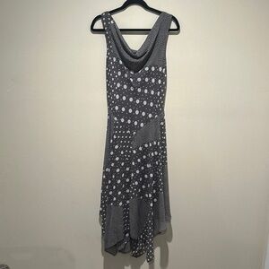 Elle Black and White Asymmetrical Sundress Size M